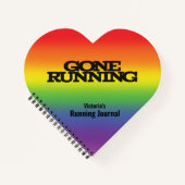 Gepersonaliseerd Rainbow Background RunJournal Notitieboek (Voorkant)