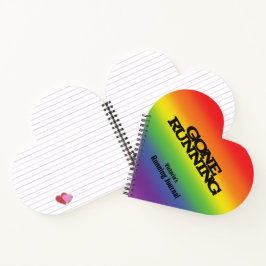 Gepersonaliseerd Rainbow Background RunJournal Notitieboek