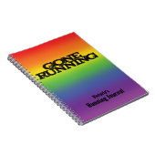 Gepersonaliseerd Rainbow background Running Journa Notitieboek (Rechterzijde)