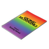 Gepersonaliseerd Rainbow background Running Journa Notitieboek (Linkerzijde)