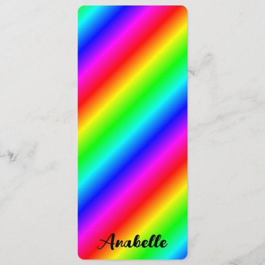 Gepersonaliseerd Rainbow Gradient Bladwijzer (Voorkant)