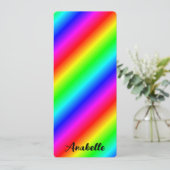 Gepersonaliseerd Rainbow Gradient Bladwijzer (Staand voorkant)