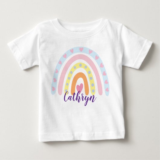 Gepersonaliseerd Rainbow Kinder T-shirt – Aangepas (Voorkant)