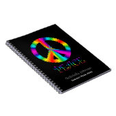 Gepersonaliseerd: Rainbow Peace Sign-laptop Notitieboek (Rechterzijde)