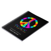 Gepersonaliseerd: Rainbow Peace Sign-laptop Notitieboek (Linkerzijde)