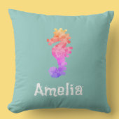 Gepersonaliseerd Rainbow Seahorse Sierkussen