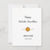 Gepersonaliseerd, raksha bandhan, gelukkige rakhi feestdagenkaart (Voorkant)