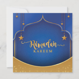 Gepersonaliseerd Ramadan Kareem Mubarak Blue en Go Feestdagenkaart