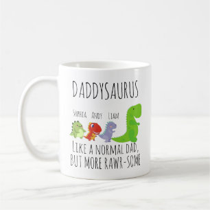 Gepersonaliseerd rawr-some Daddysaurus  Koffiemok