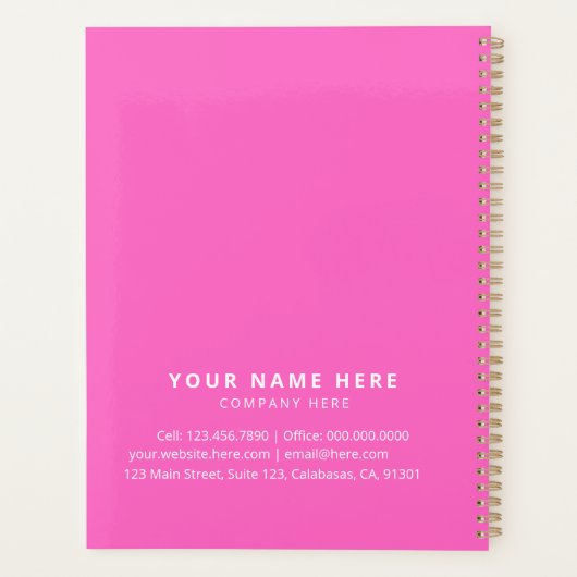 Gepersonaliseerd Realtor-Logo Planner (Achterkant)