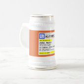 Gepersonaliseerd recept Alcohol Humoristisch Bierpul (Voorkant links)