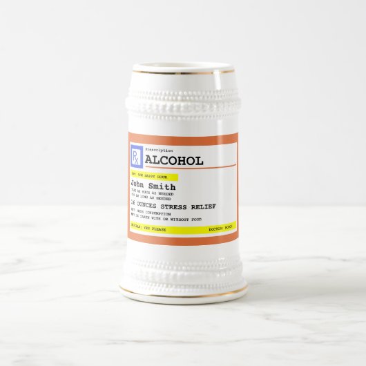 Gepersonaliseerd recept Alcohol Humoristisch Bierpul (Center)