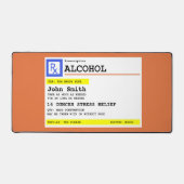 Gepersonaliseerd recept Alcohol Humoristisch Bureaumat (Voorkant)