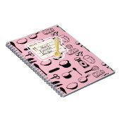 Gepersonaliseerd recept boek zwart-wit notitieboek (Rechterzijde)