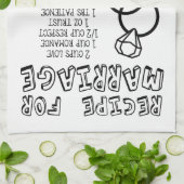 Gepersonaliseerd "Recept for Marriage" Vrijgezelle Theedoek (Gevouwen)