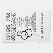 Gepersonaliseerd "Recept for Marriage" Vrijgezelle Theedoek (Horizontaal)