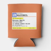 Gepersonaliseerd recept Humoristische RX Alcohol Blikjeskoeler (Voorkant)