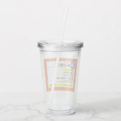 Gepersonaliseerd recept Humoureuze alcohol Acryl Drinkbeker (Achterkant)