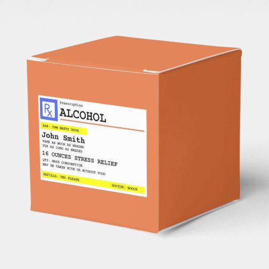 Gepersonaliseerd recept Humoureuze alcohol Bedankdoosjes (Voorkant Zijde)
