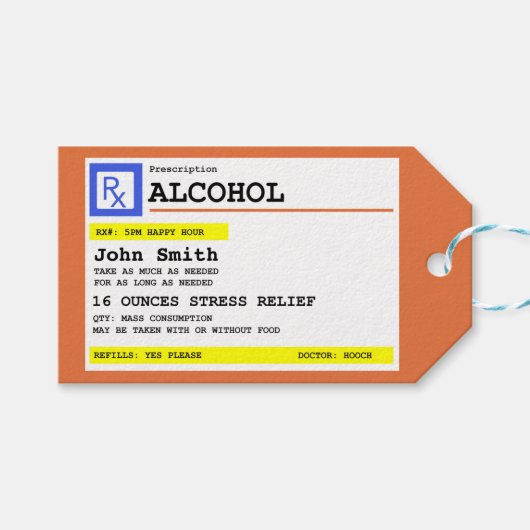 Gepersonaliseerd recept Humoureuze alcohol Cadeaulabel (Voorkant (Horizontaal))