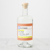 Gepersonaliseerd recept Humoureuze alcohol Likeurfles Etiket (Voorkant)