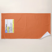 Gepersonaliseerd recept Humoureuze alcohol Strandlaken (Voorkant)