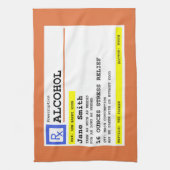 Gepersonaliseerd recept Humoureuze alcohol Theedoek (Verticaal)