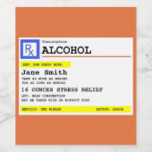 Gepersonaliseerd recept Humoureuze alcohol Wijn Etiket (Enkel label)