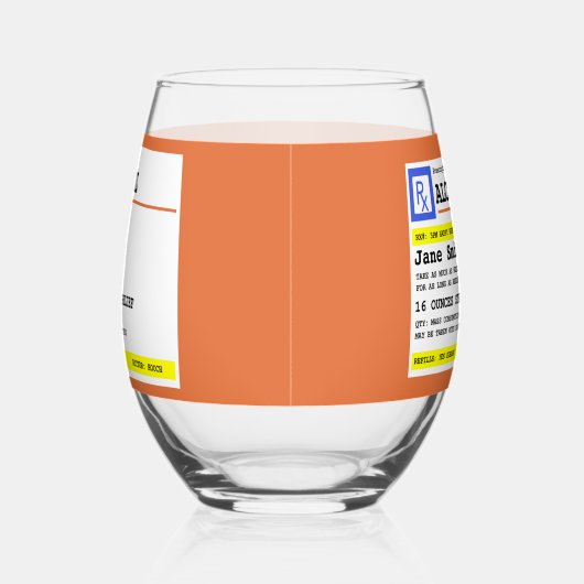 Gepersonaliseerd recept Humoureuze alcohol Wijnglas Zonder Voet (Rechts)