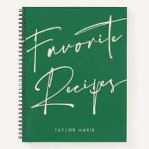 Gepersonaliseerd Recept Journal Groen