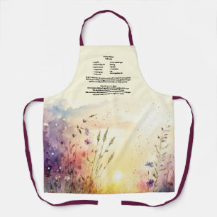 Gepersonaliseerd recept Keepsake Wildflower Wateco Schort