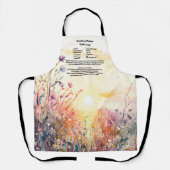 Gepersonaliseerd recept Keepsake Wildflower Wateco Schort (Voorkant)