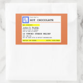 Gepersonaliseerd recept warme chocolademelk rechthoekige sticker (Tas)