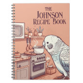 Gepersonaliseerd Receptenboek met Koken Budgie Notitieboek (Voorkant)