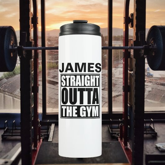 Gepersonaliseerd recht buiten de gym thermosbeker