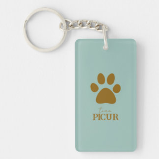 Gepersonaliseerd recht sleutelhanger