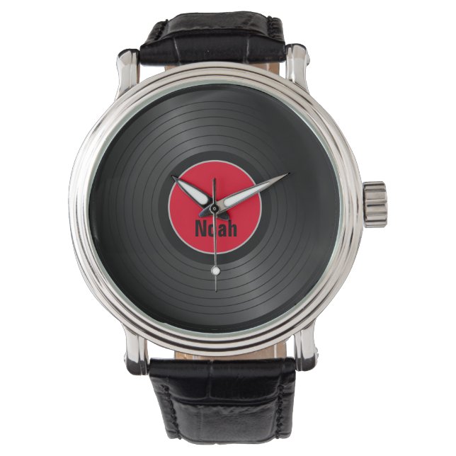 Gepersonaliseerd record horloge (Voorkant)
