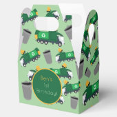 Gepersonaliseerd recyclingafval vrachtwagenpatroon bedankdoosjes (Geopend)