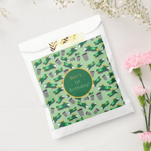 Gepersonaliseerd recyclingafval vrachtwagenpatroon bedankzakje (Gezegeld)