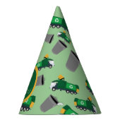 Gepersonaliseerd recyclingafval vrachtwagenpatroon feesthoedjes (Rechts)