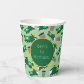 Gepersonaliseerd recyclingafval vrachtwagenpatroon papieren bekers (Achterkant)