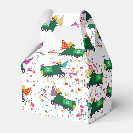 Gepersonaliseerd recyclingplatform voor vuilniswag bedankdoosjes (Achterkant)