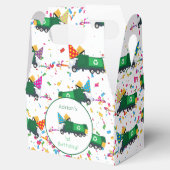 Gepersonaliseerd recyclingplatform voor vuilniswag bedankdoosjes (Geopend)