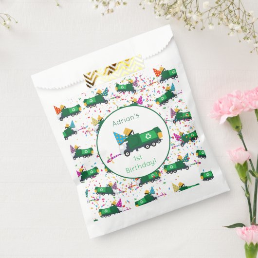 Gepersonaliseerd recyclingplatform voor vuilniswag bedankzakje (Gezegeld)