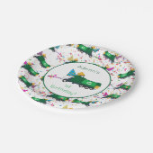 Gepersonaliseerd recyclingplatform voor vuilniswag papieren bordje (Gekanteld)