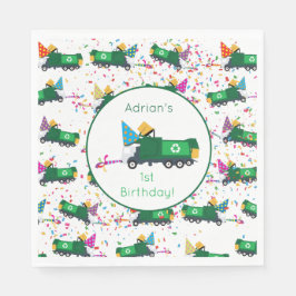 Gepersonaliseerd recyclingplatform voor vuilniswag servet