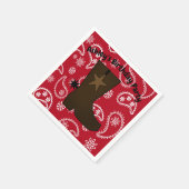 Gepersonaliseerd Red Bandana Cowboy Boot Servetten (Hoek)