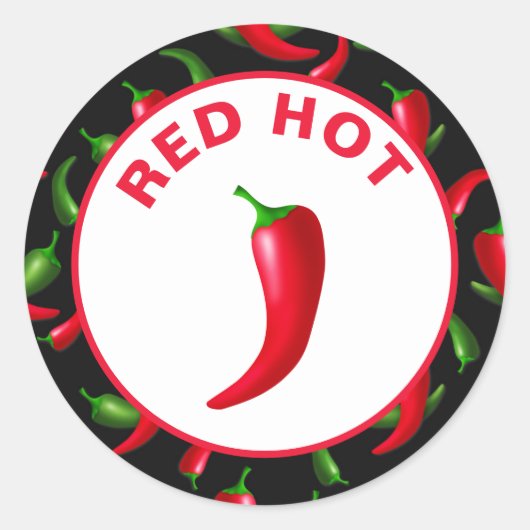Gepersonaliseerd Red Chili Pepper Stickers (Voorkant)