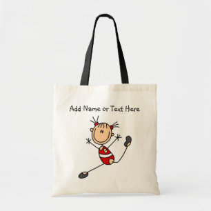 Gepersonaliseerd Red Girl Gymnast Canvas tas