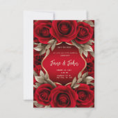 [gepersonaliseerd] Red Rose bruiloft uitnodiging (Voorkant)
